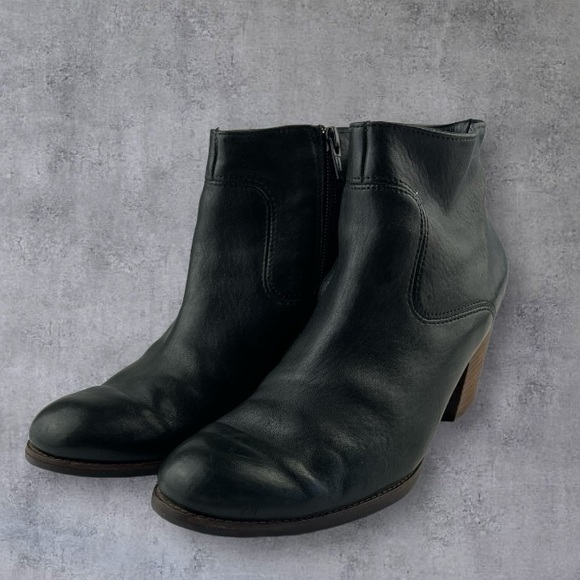 Paul Green Dexter Leather Mid Heel Ankle Bootie Boot Sz:6.5 - Picture 2 of 8